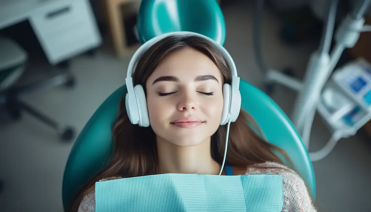 A patient feeling relaxed at the dentist using sedation at Waikiki Dental Roseville CA